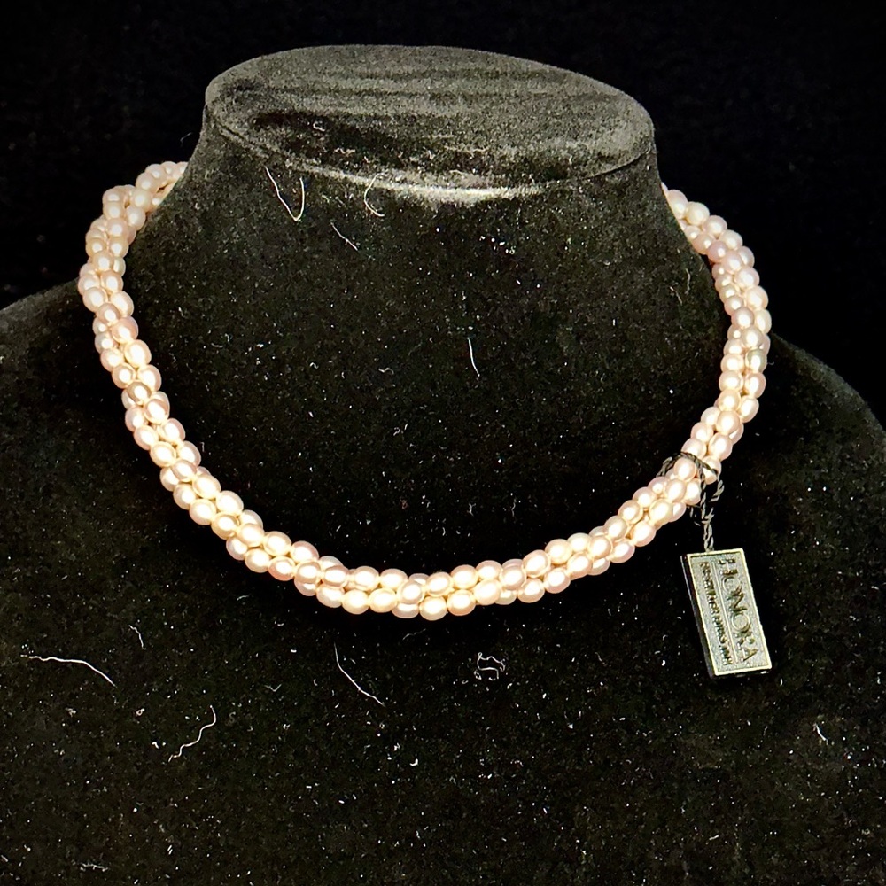 Honora Freshwater Pearl 3-Strand Necklace – 18” 925 silver Clasp-item #0021